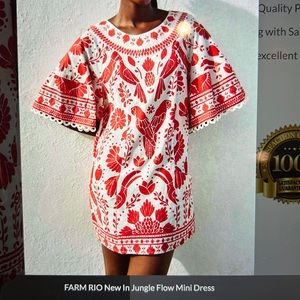 Farm Rio Jungle flow mini dress